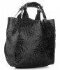 GEANȚĂ DIN PIELE shopper bag Genuine Leather negru K216
